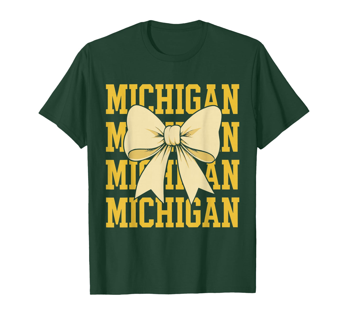 Retro Michigan Preppy Coquette Bow Women Girls Kids T-Shirt