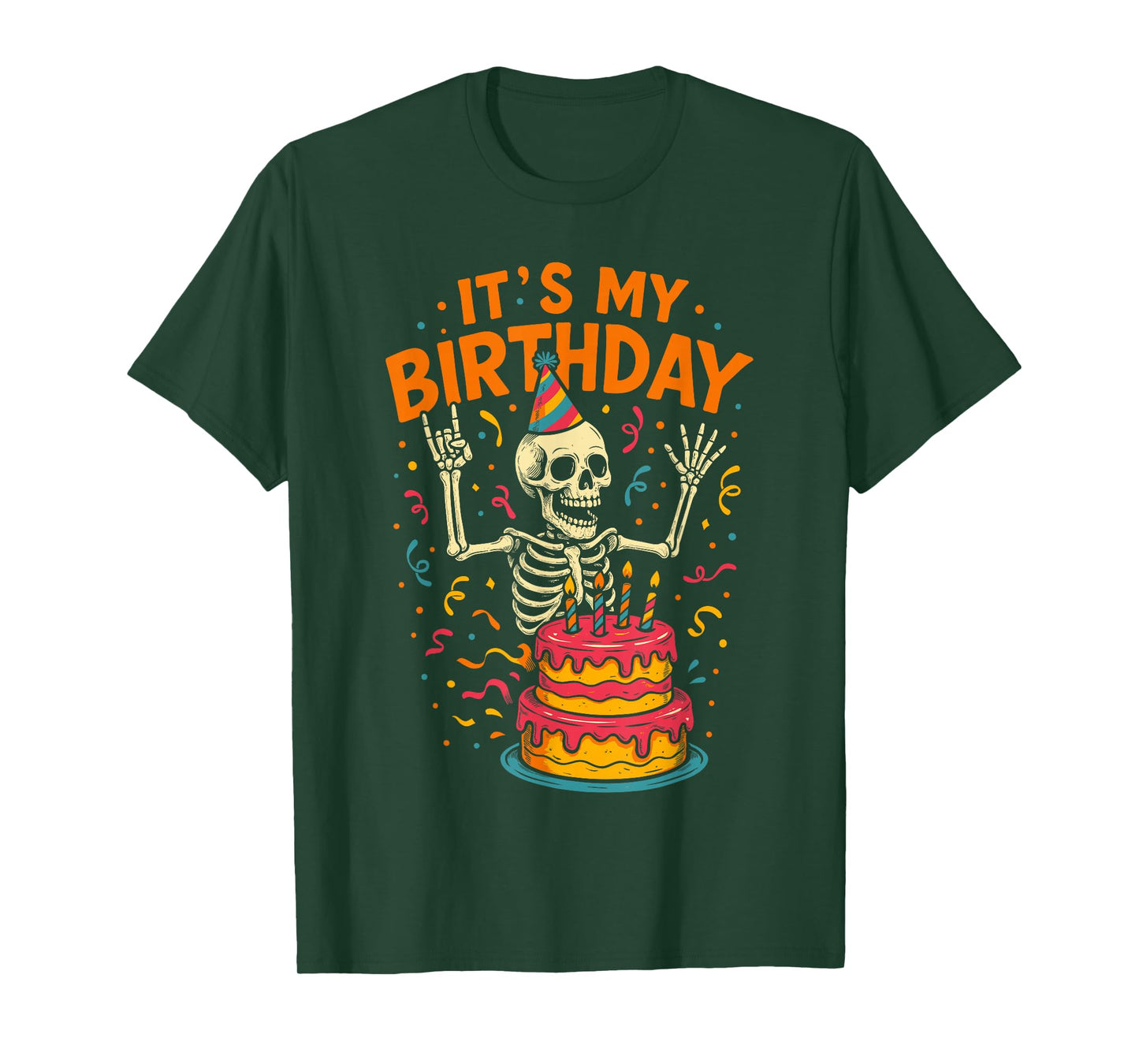 Its My Birthday Shirt Women Men, Halloween Skeleton Birthday T-Shirt