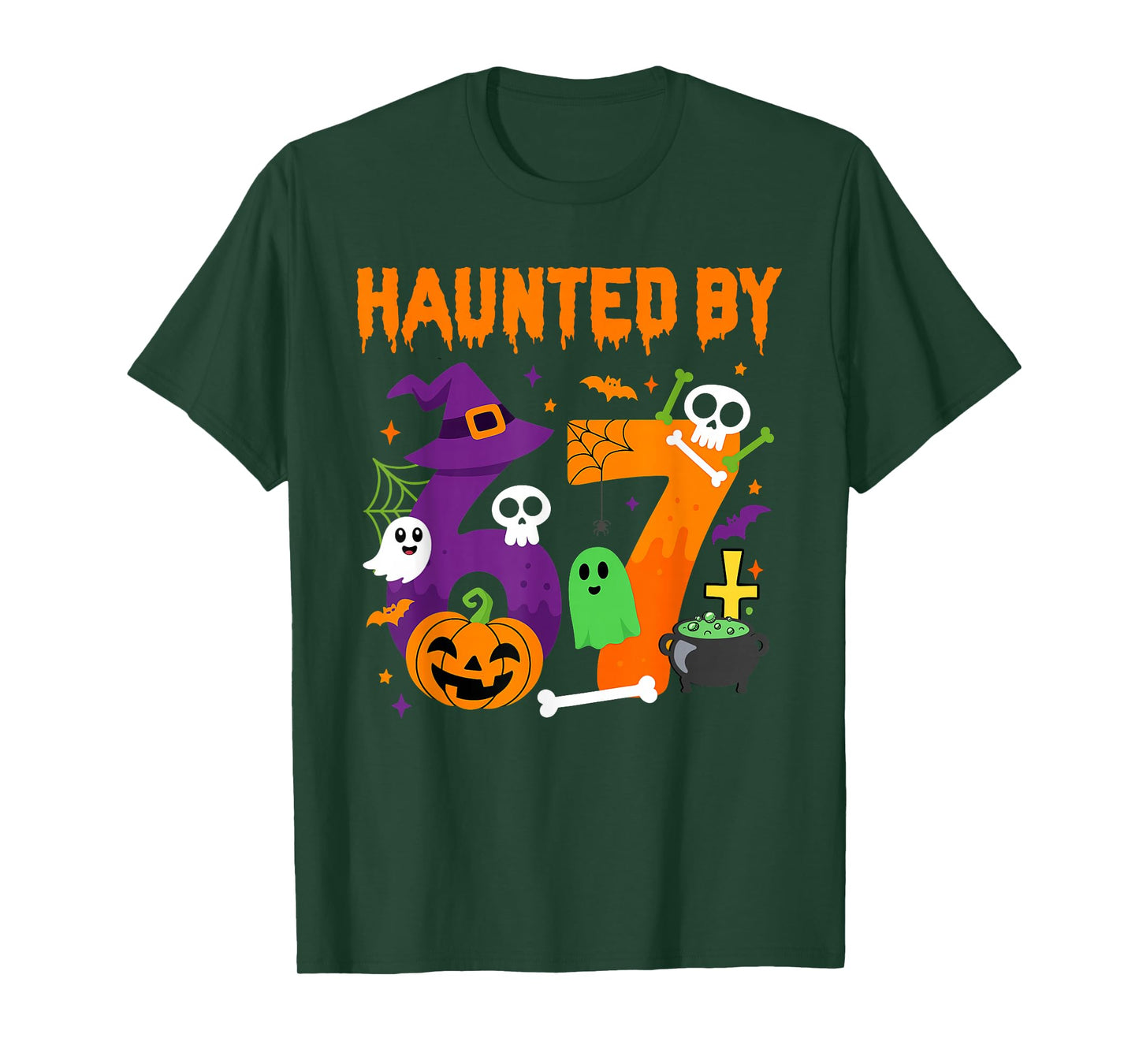 Haunted by 67 Funny Six Seven Meme 6 7 Halloween Costume T-Shirt