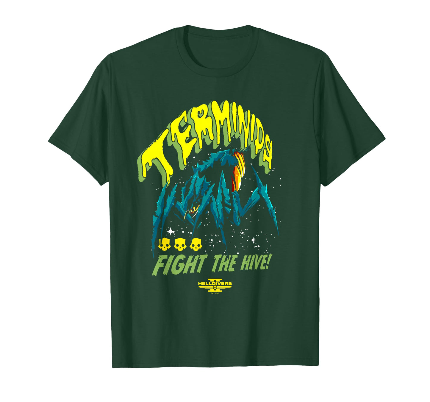 Helldivers 2 Sony Playstation Video Game Retro Terminids T-Shirt