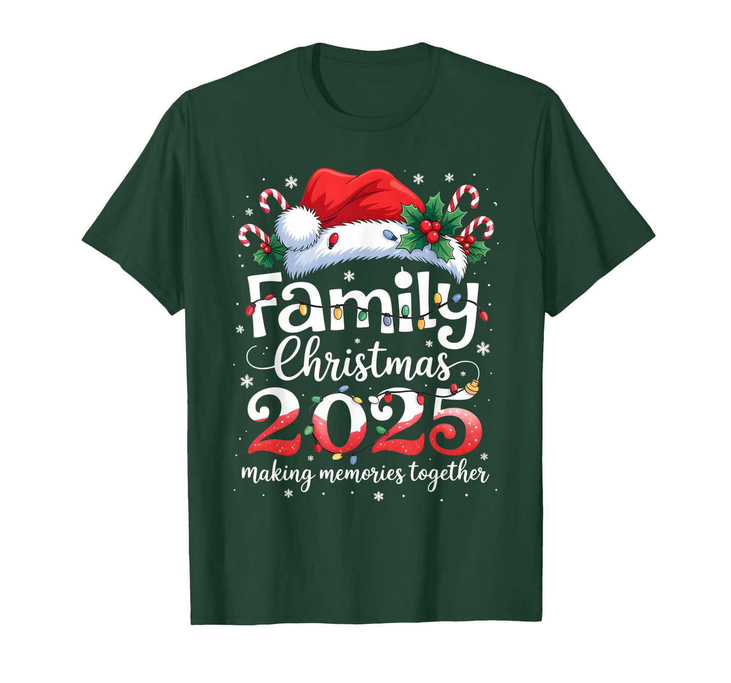 Family Christmas 2025 Matching Squad Santa Elf Funny Xmas T-Shirt