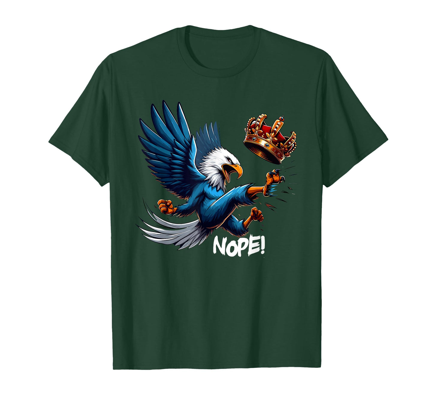 No Kings Nope Bold Minimal Protest Statement T-Shirt