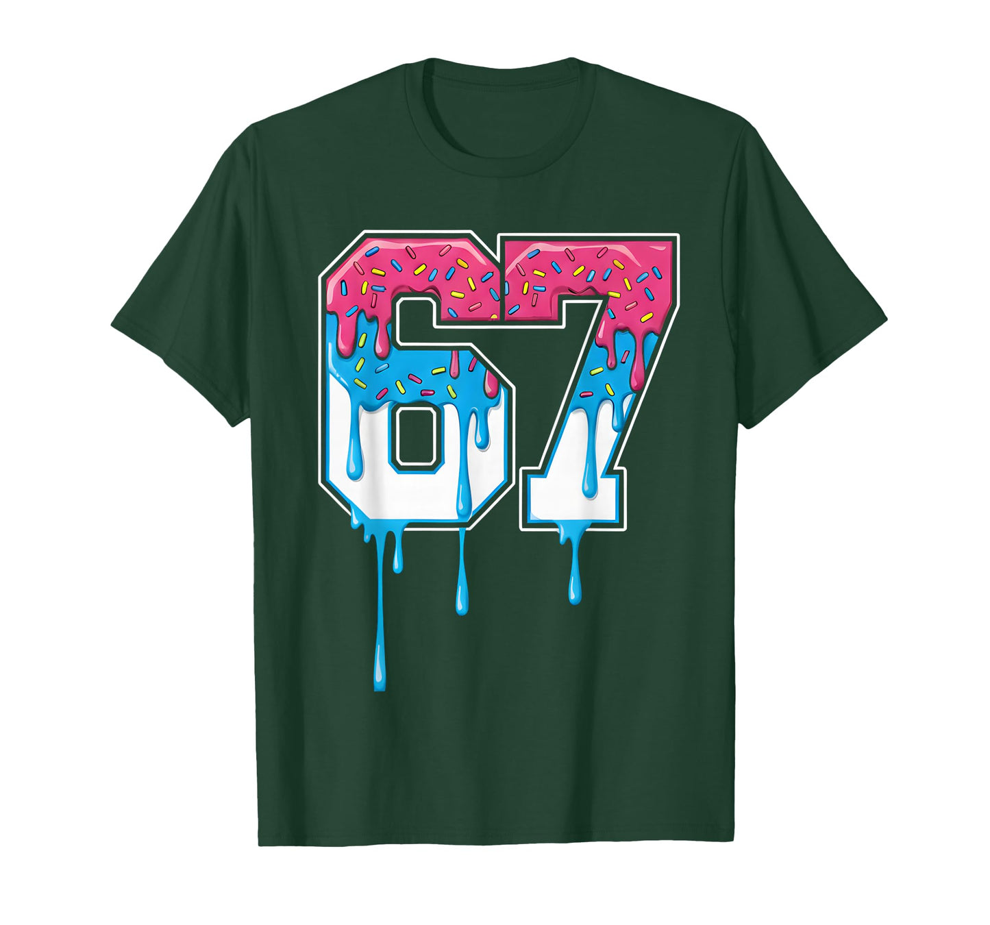 67 Ice Cream Drip Meme Funny Six Seven Gen Alpha T-Shirt