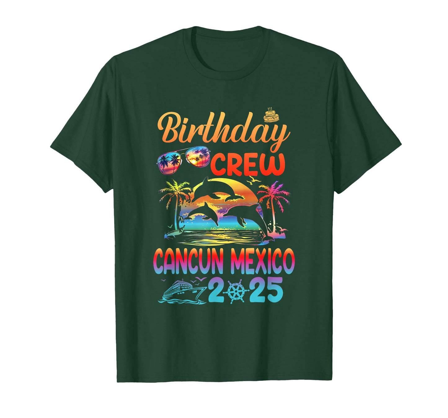 Cancun Mexico Birthday Trip Vacation 2025 Matching Group T-Shirt