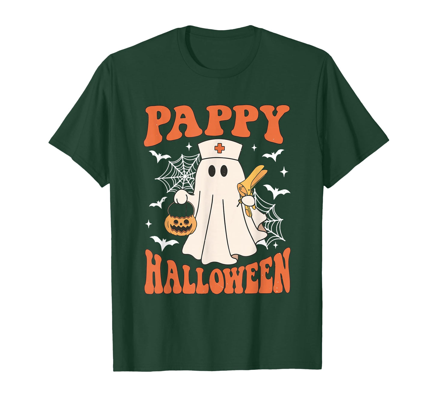 Pappy Halloween Ghost Nurse Speculum OB Nurse Gynecologist T-Shirt