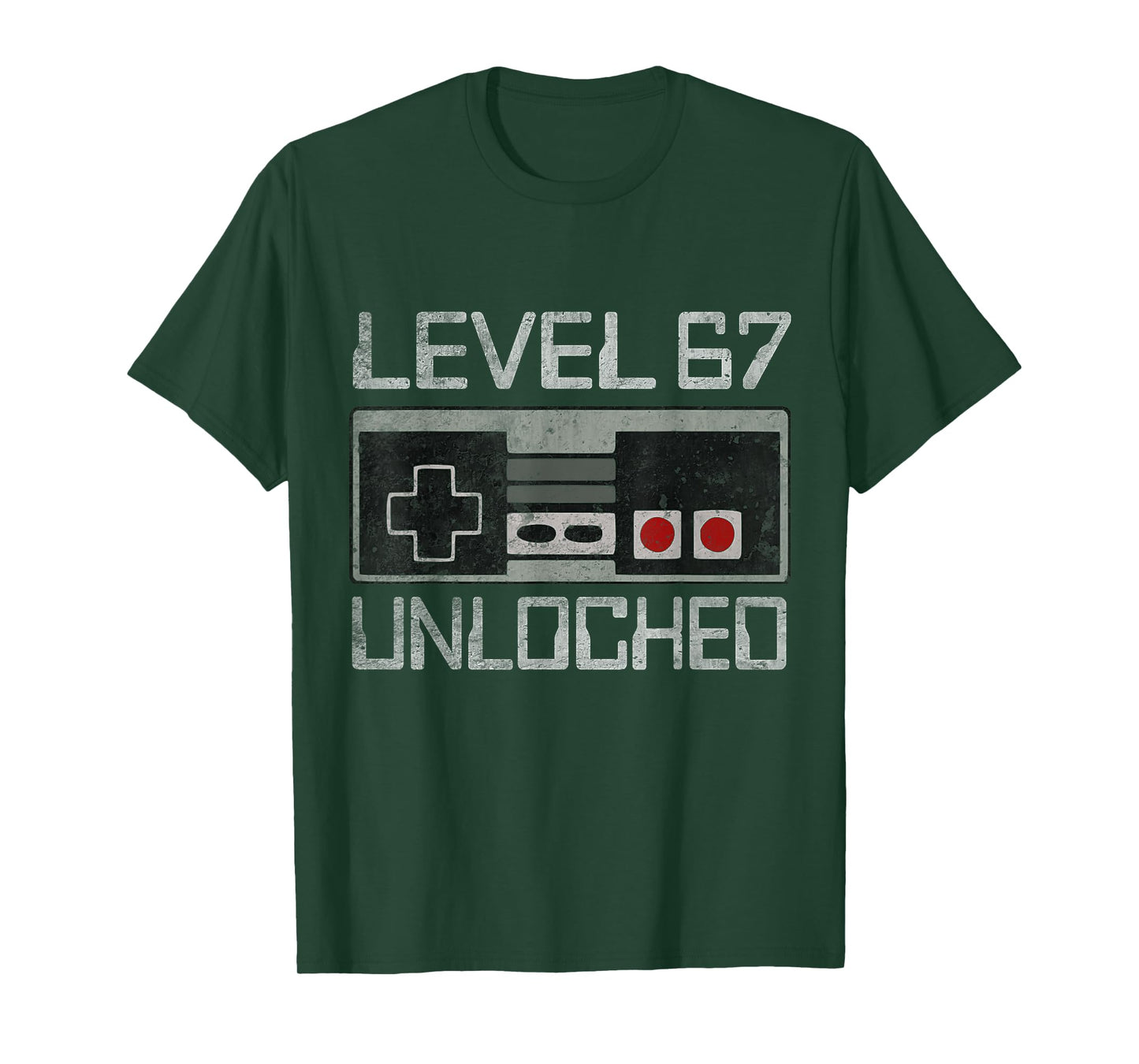 Funny Six Seven 6 7 Meme Gen Alpha Gamer Level 67 Unlocked T-Shirt