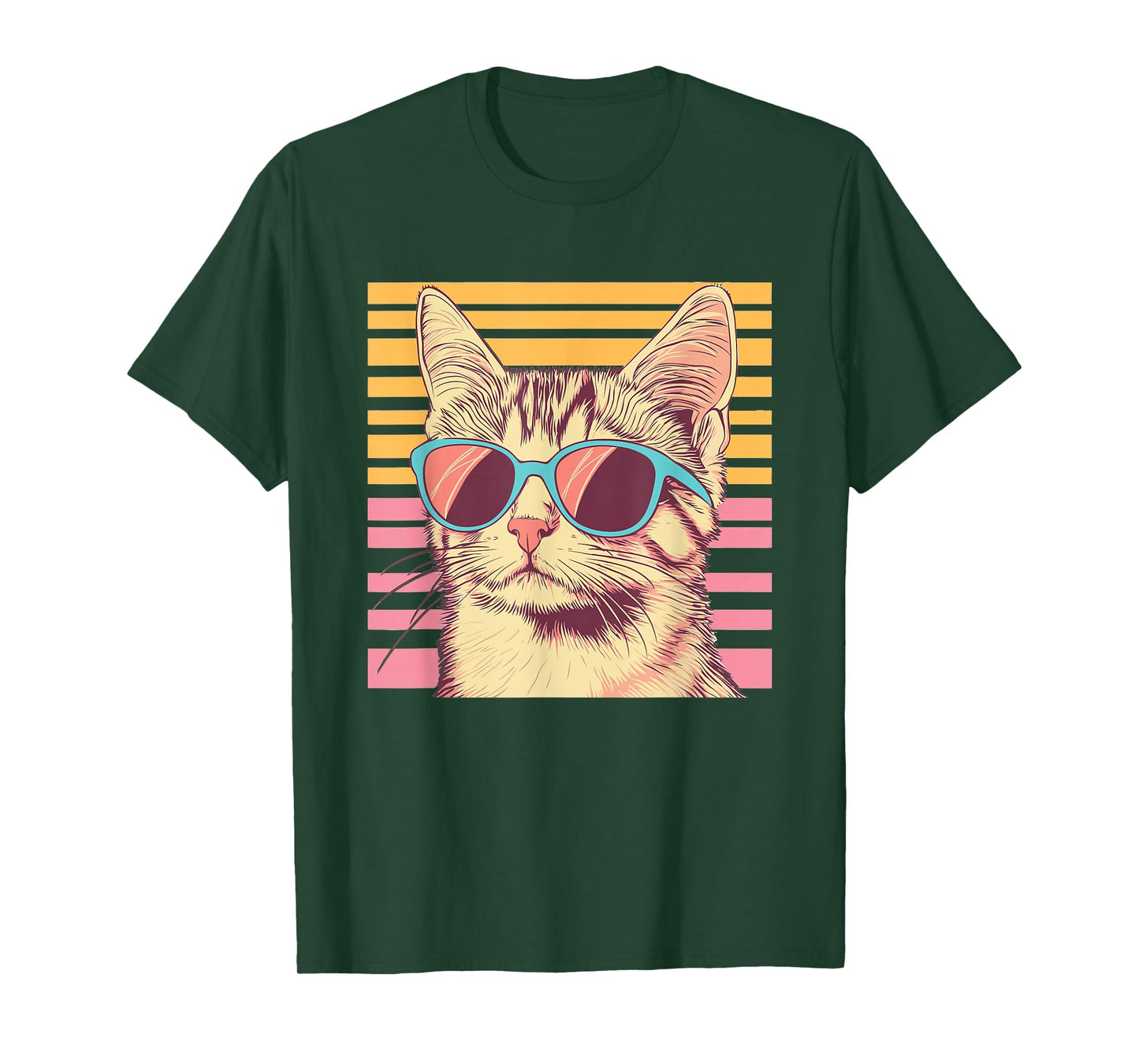 Retro Cat With Sunglasses I Kids Cat T-Shirt
