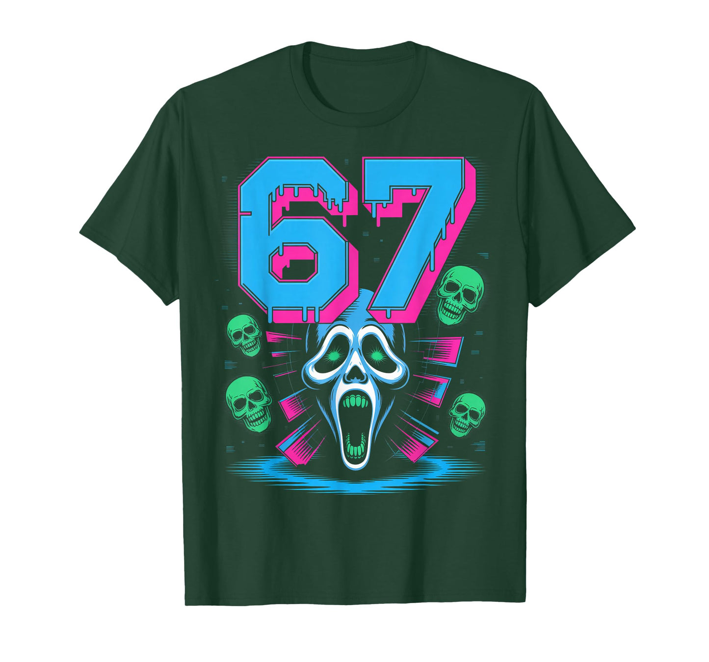 67 Halloween SCP Horror Face Scary Costume Shirt Horror 6 7 T-Shirt