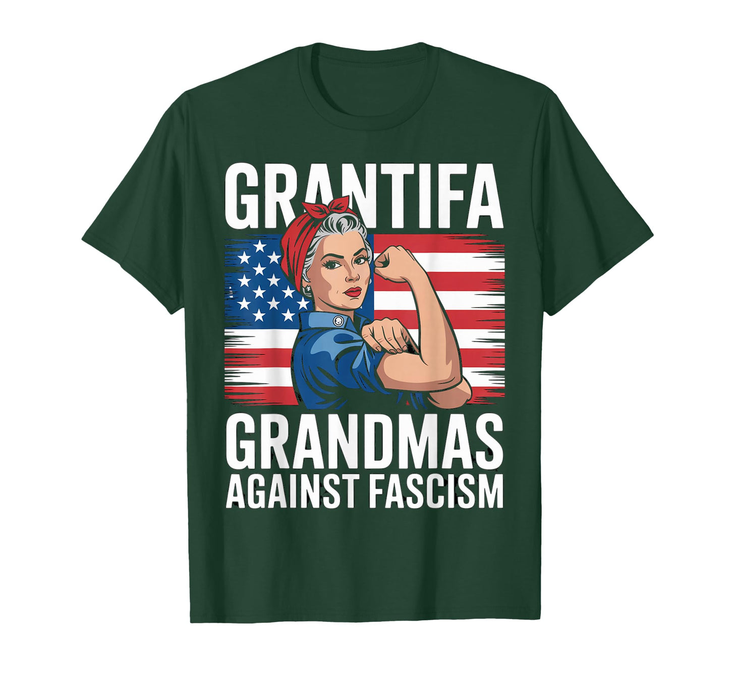 Grantifa Grandmas Against Fascism Flag Resist No Kings 50501 T-Shirt