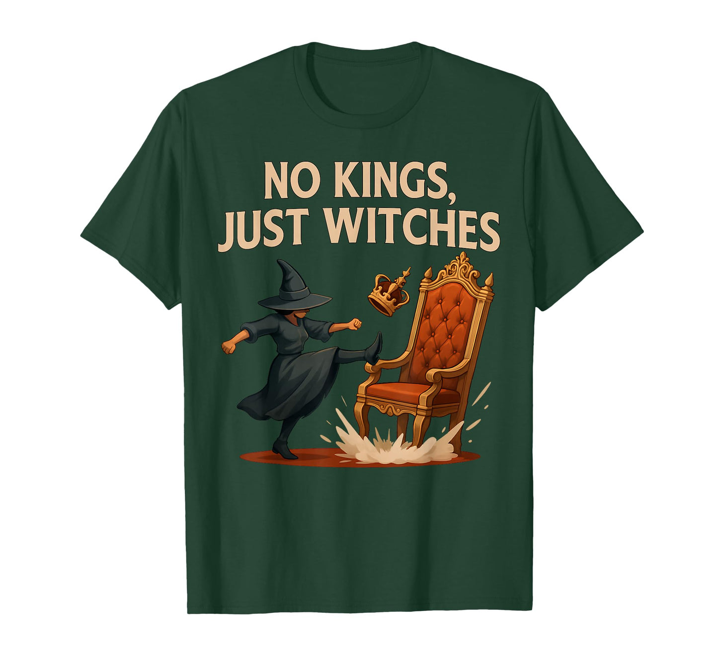 No Kings Just Witches Feminist Witchcore Activist Halloween T-Shirt