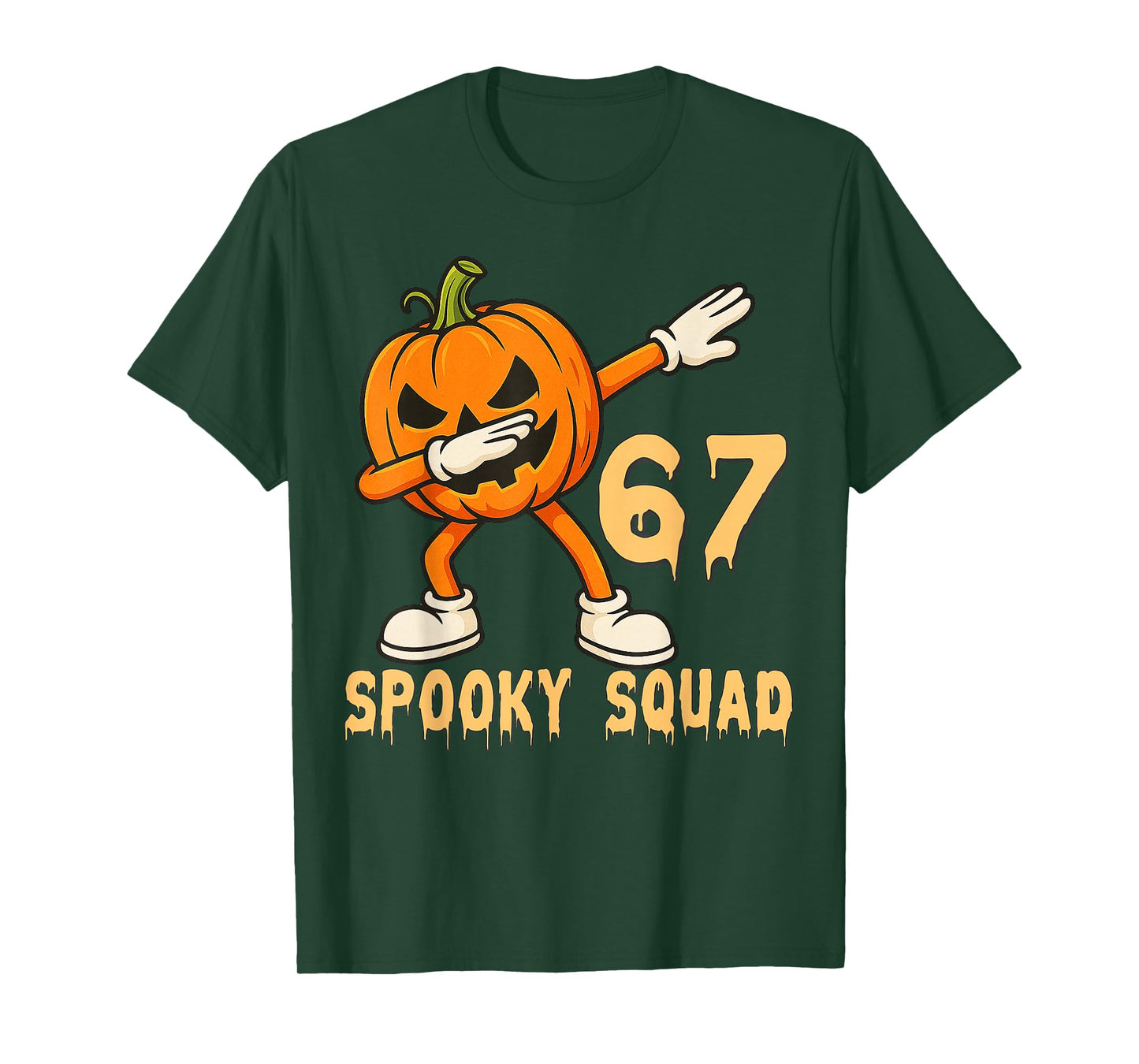 Spooky Squad Pumpkin 67 Halloween Meme 6 7 Numbers Six Seven T-Shirt