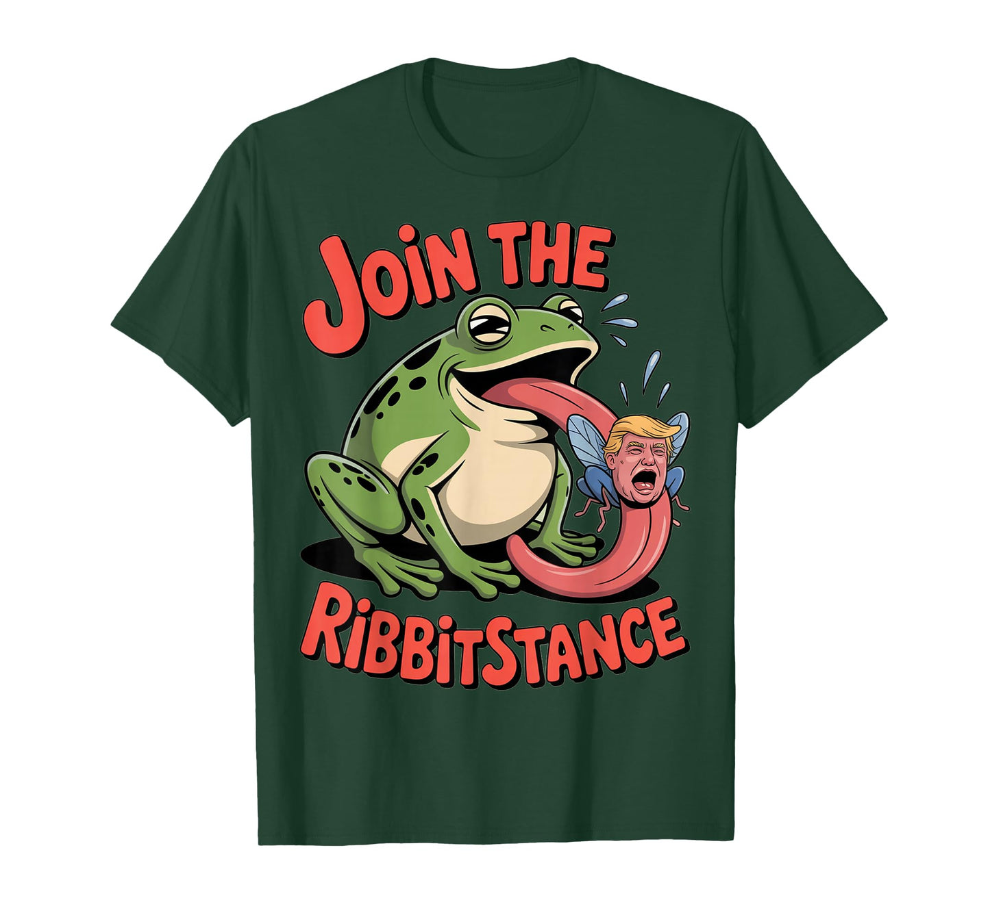 Resistance Frog Funny No Kings Protest Resist Ribbitstance T-Shirt