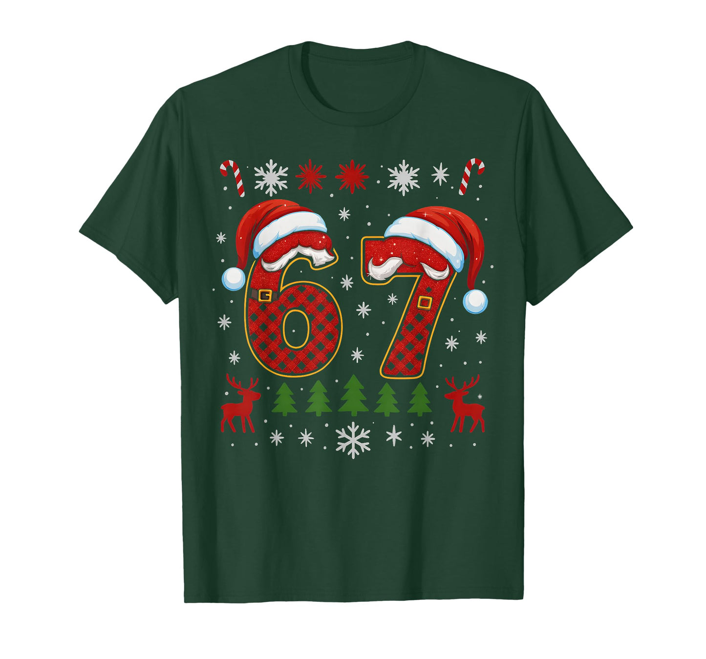HUGvyn Funny 67 Six Seven Squad Meme Christmas Ugly Sweater T-Shirt