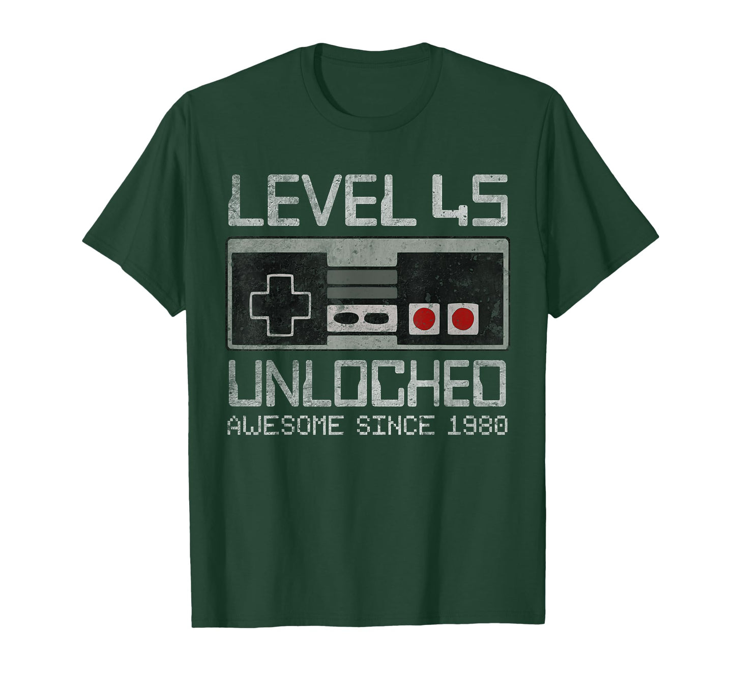 Level 45 Unlocked 45th Birthday 45 Year Old Video Gamer Men T-Shirt