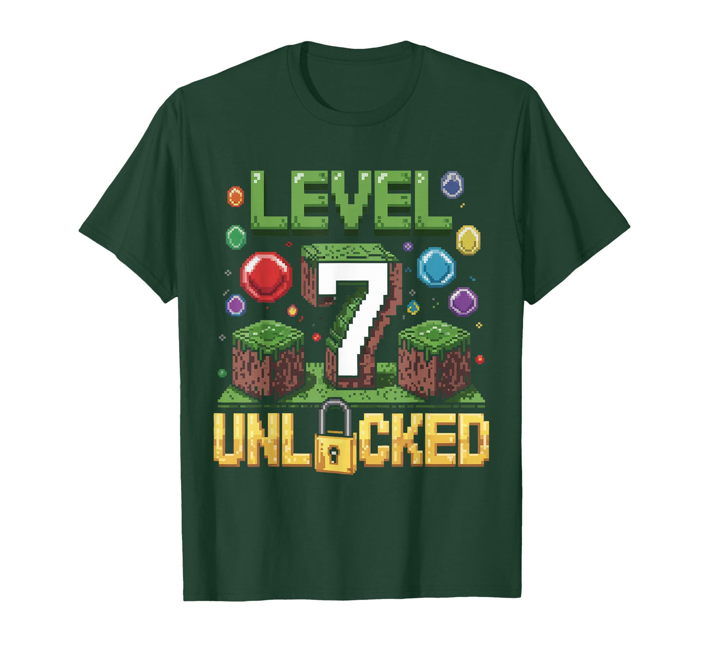 Birthday Children's Shirt Level 7 Unlocked Games T-Shirt