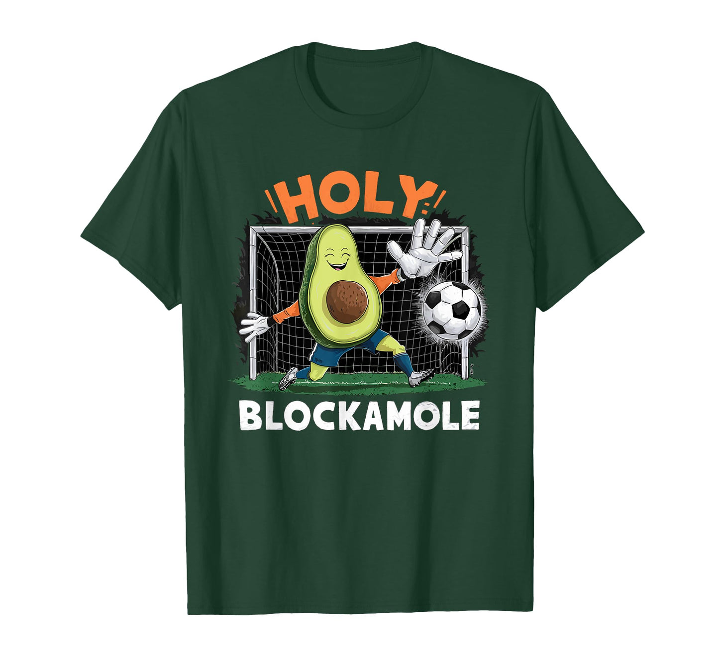 Avocado Football Player Holy Blockamole Cute Avocado Soccer T-Shirt