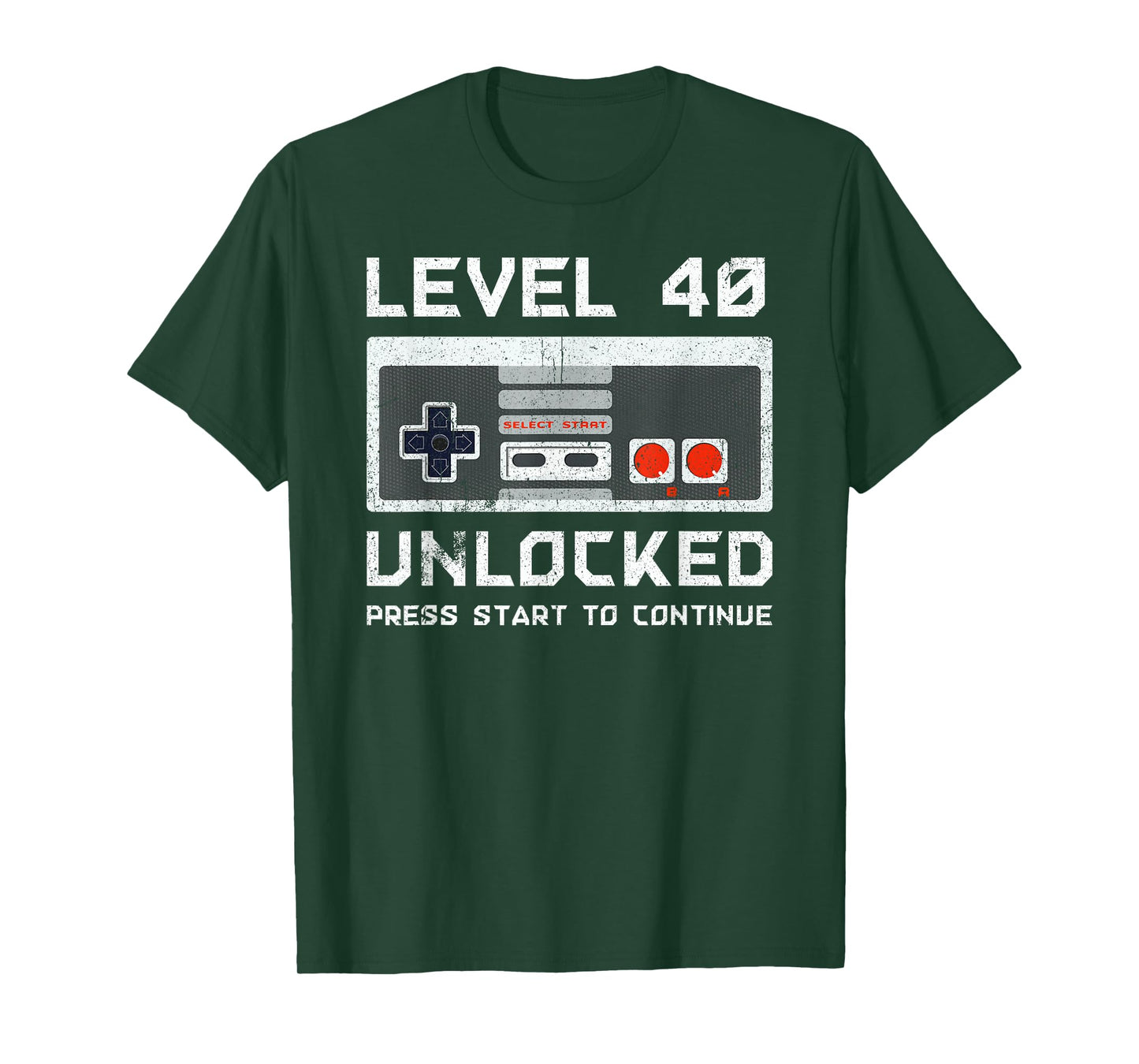 40 Year Old Forty Birthday Gift Level 40 Unlocked Gamer T-Shirt