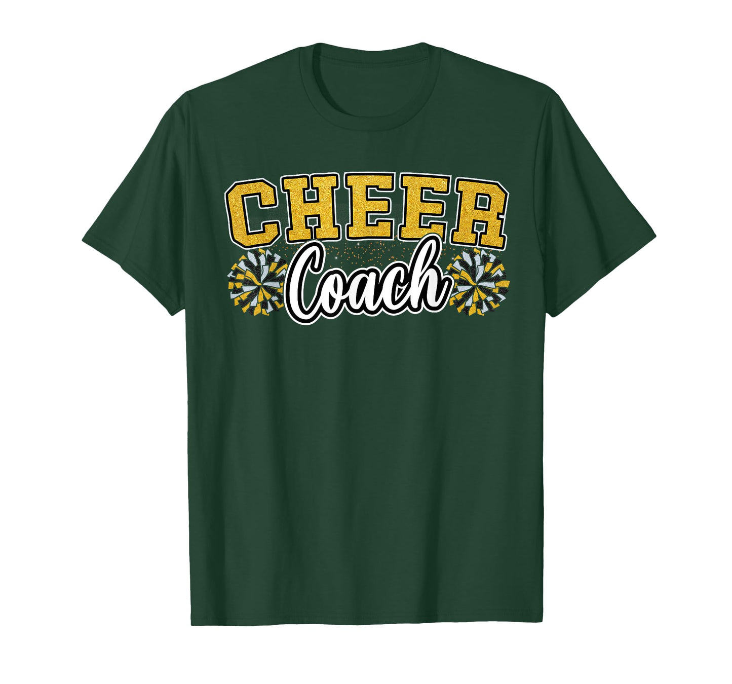 Loud Proud Cheer Coach Yellow Pom Poms Cheerleader Women T-Shirt