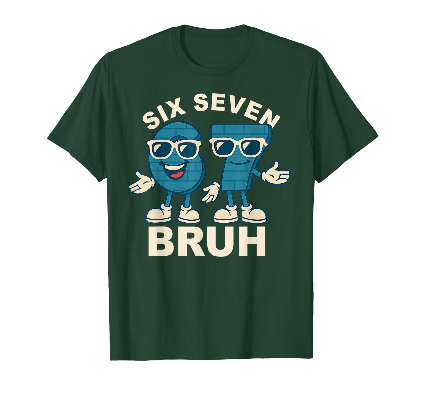 Funny Six Seven Bruh Brainrot Meme Gift for Men Women Kids T-Shirt