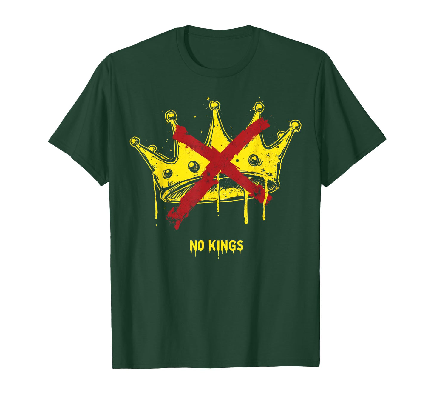 No Kings Protest Sign Defiant Voice Men Women Retro No Kings T-Shirt