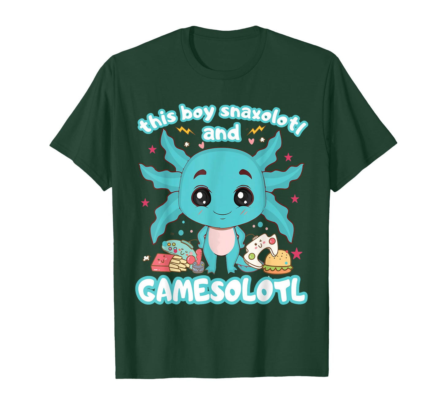 Gamesolotl Gamer Axolotl Gamer Boy Snaxolotl Gamesolotl T-Shirt