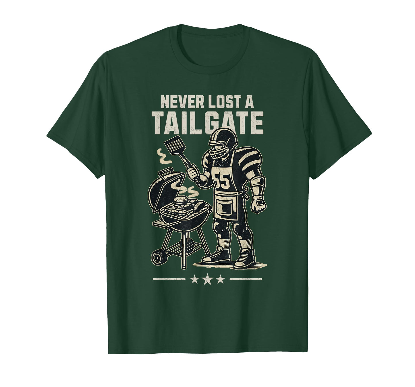 Never Lost A Tailgate Party American Football Funny Grill T-Shirt