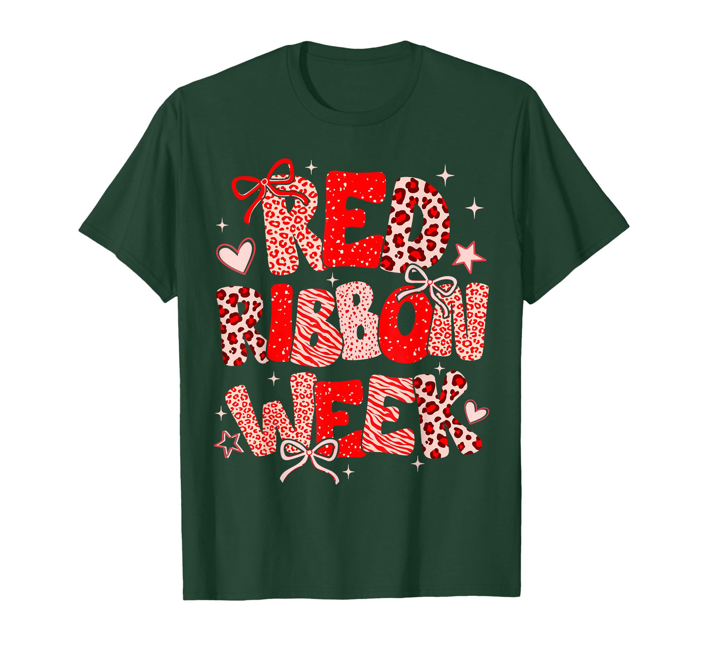 Red Ribbon Week Awareness Coquette Drug Free Anti-Drug T-Shirt