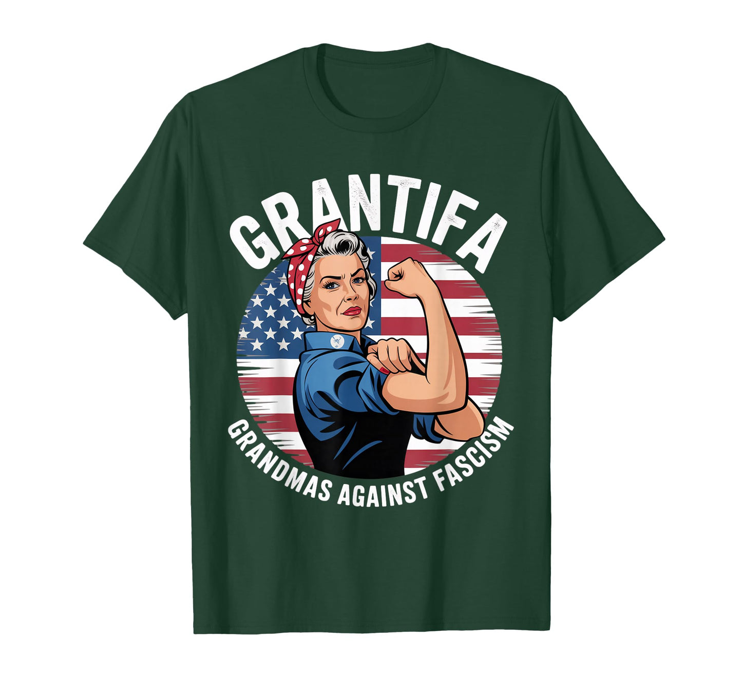 Grantifa Grandmas Against Fascism Flag Resist No Kings 50501 T-Shirt