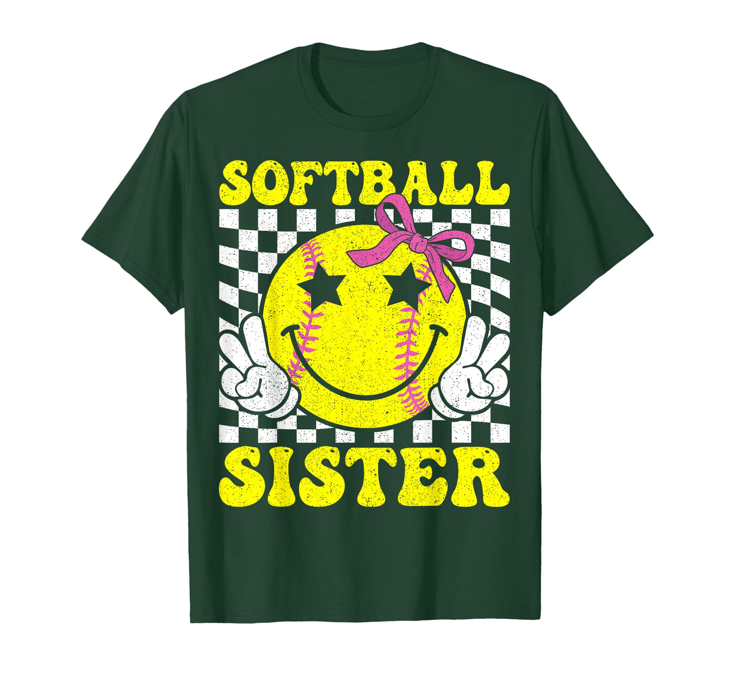 Softball Sister Coquette Bow Softball Sister Game day T-Shirt