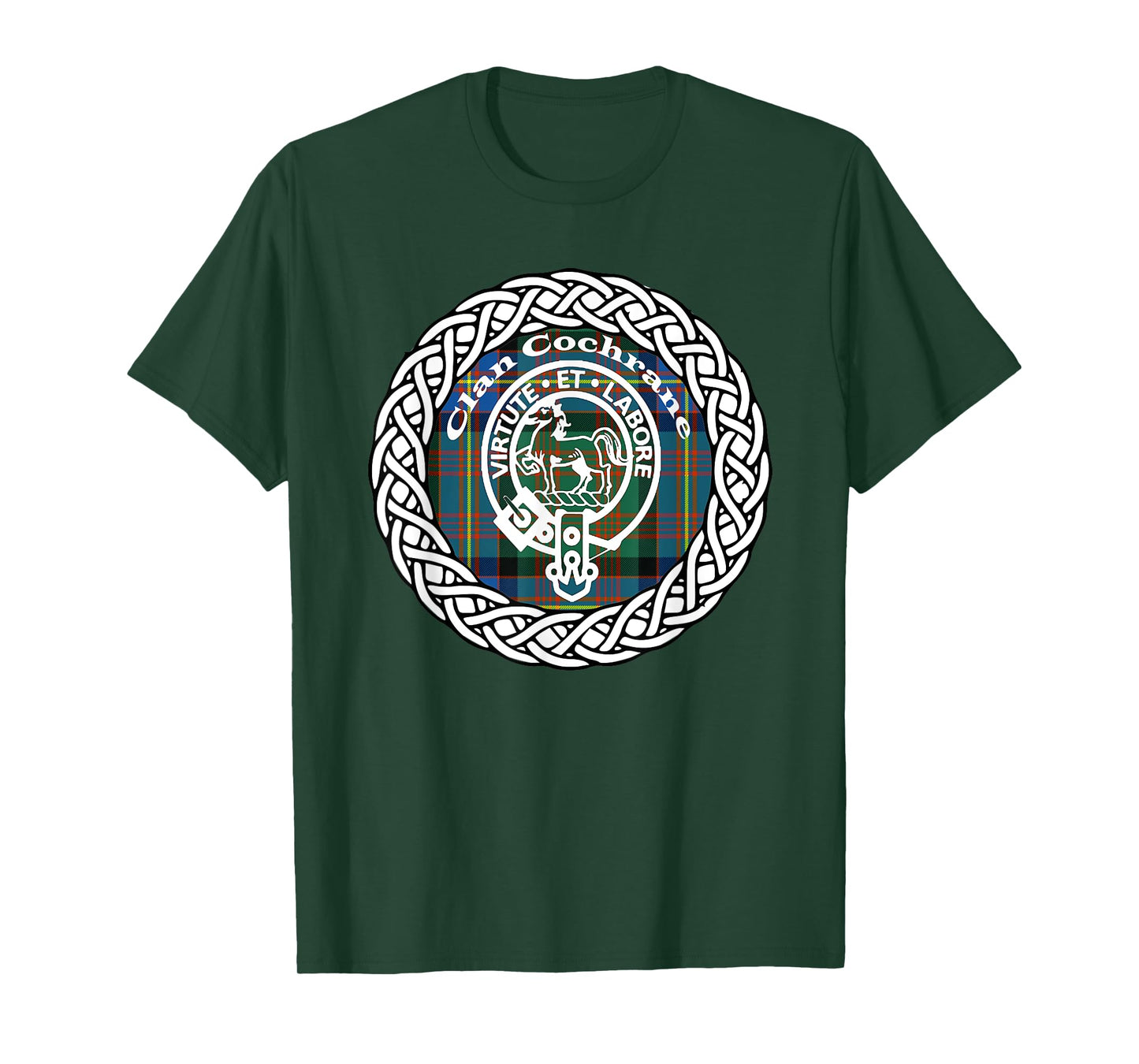 Cochrane surname Scottish clan tartan crest badge t-shirt