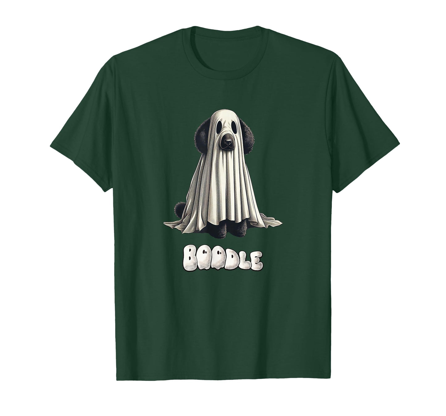 Spooky Boodle Black Poodle Halloween Ghost, Funny Dog Mom T-Shirt
