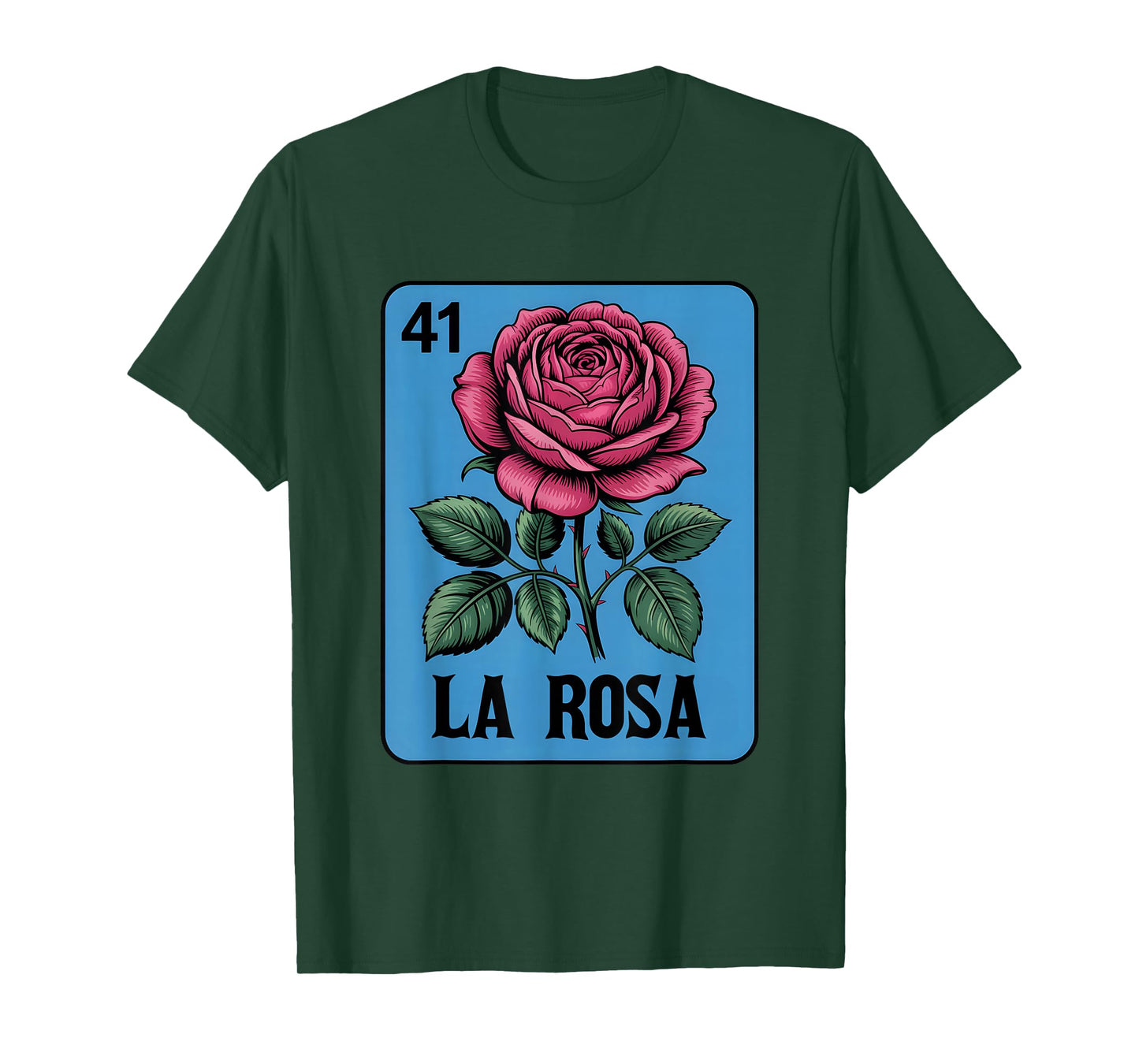 Mexican Lottery La Rosa Flower Card Game Latina Hispanic T-Shirt