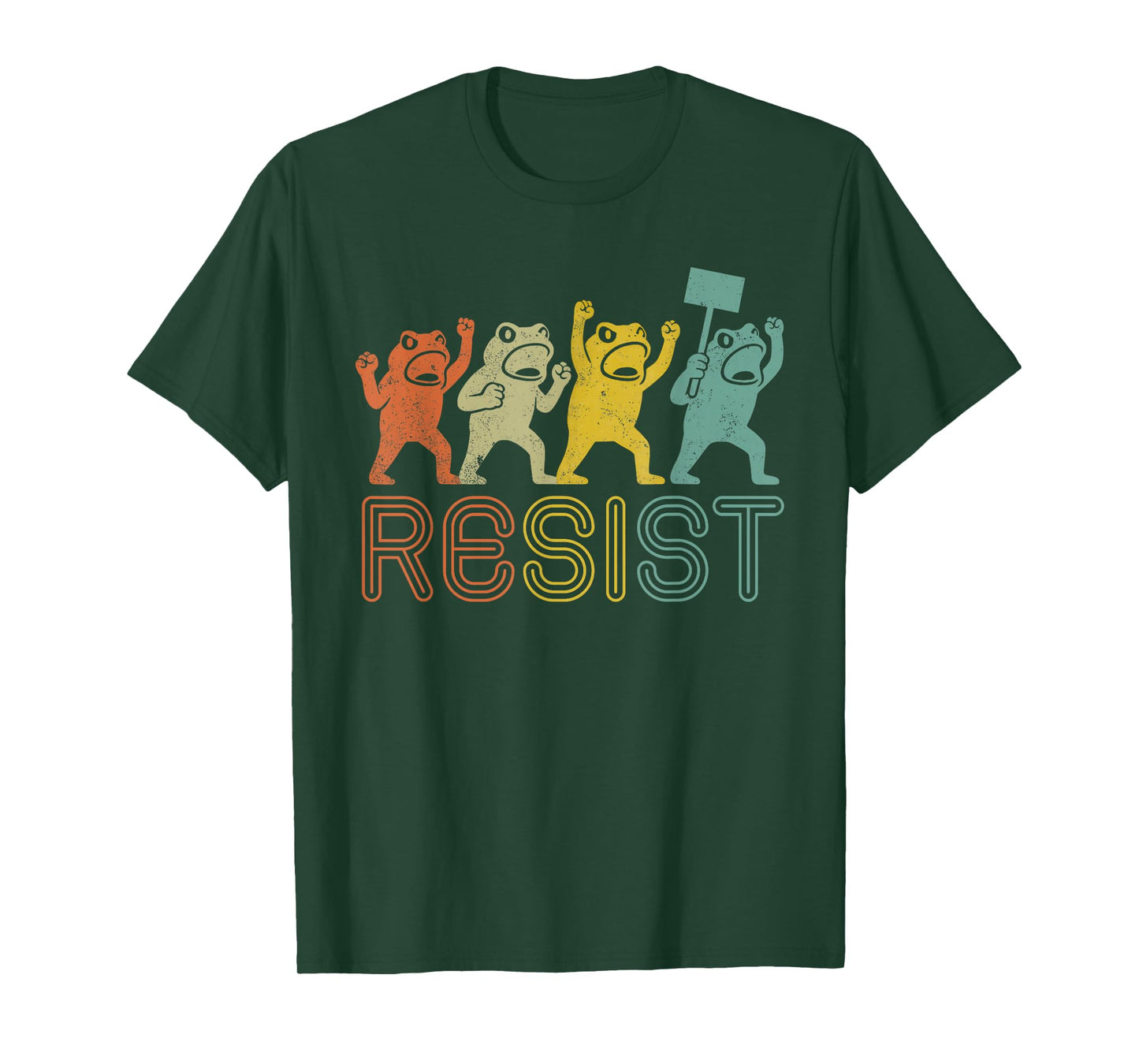 Portland Frog Protest Shirt Men Women Retro Vintage T-Shirt