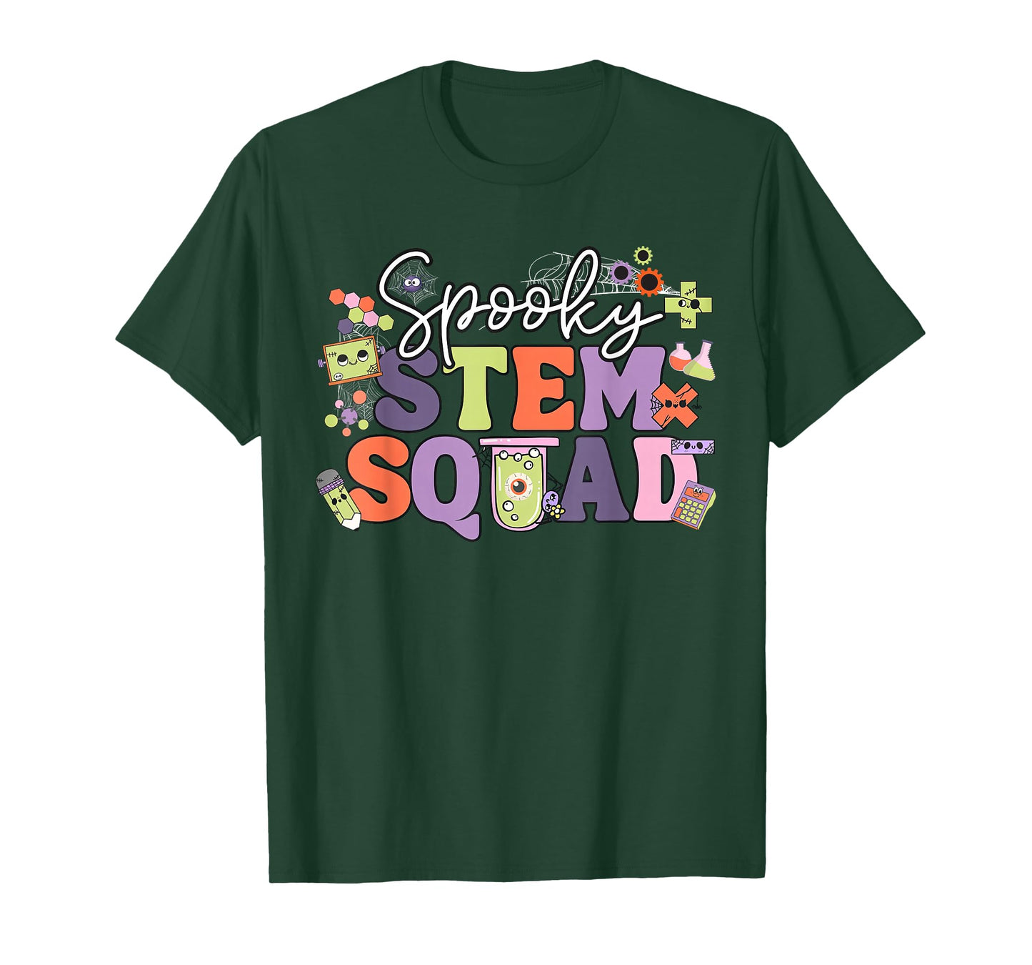 Spooky STEM Squad Teacher Halloween Science Technology Math T-Shirt