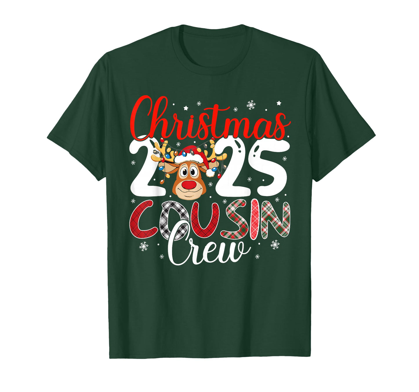 Christmas Cousin Crew 2025 Matching Family Xmas Pajamas T-Shirt