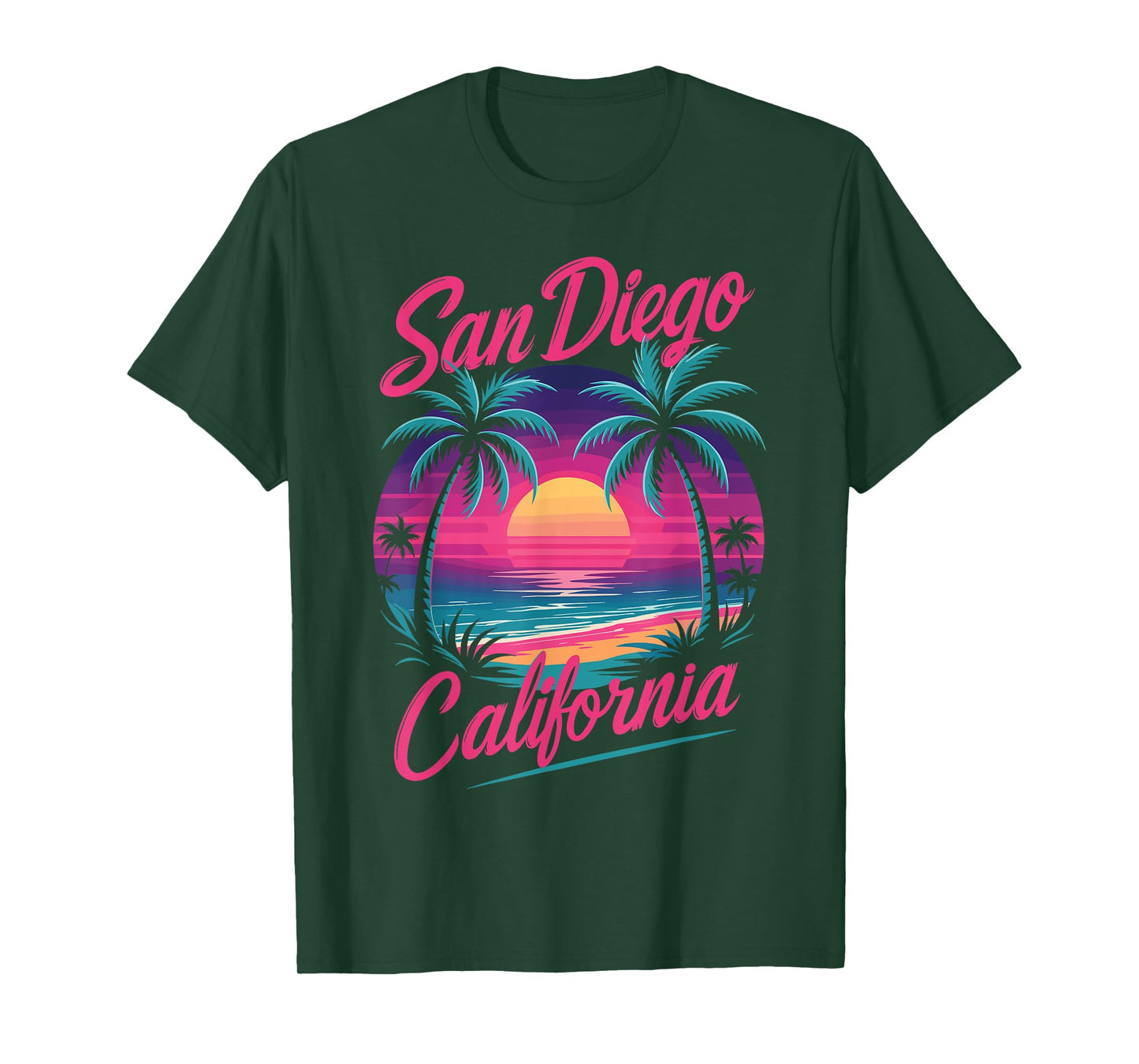 San Diego California Retro Vintage Sunset T-Shirt