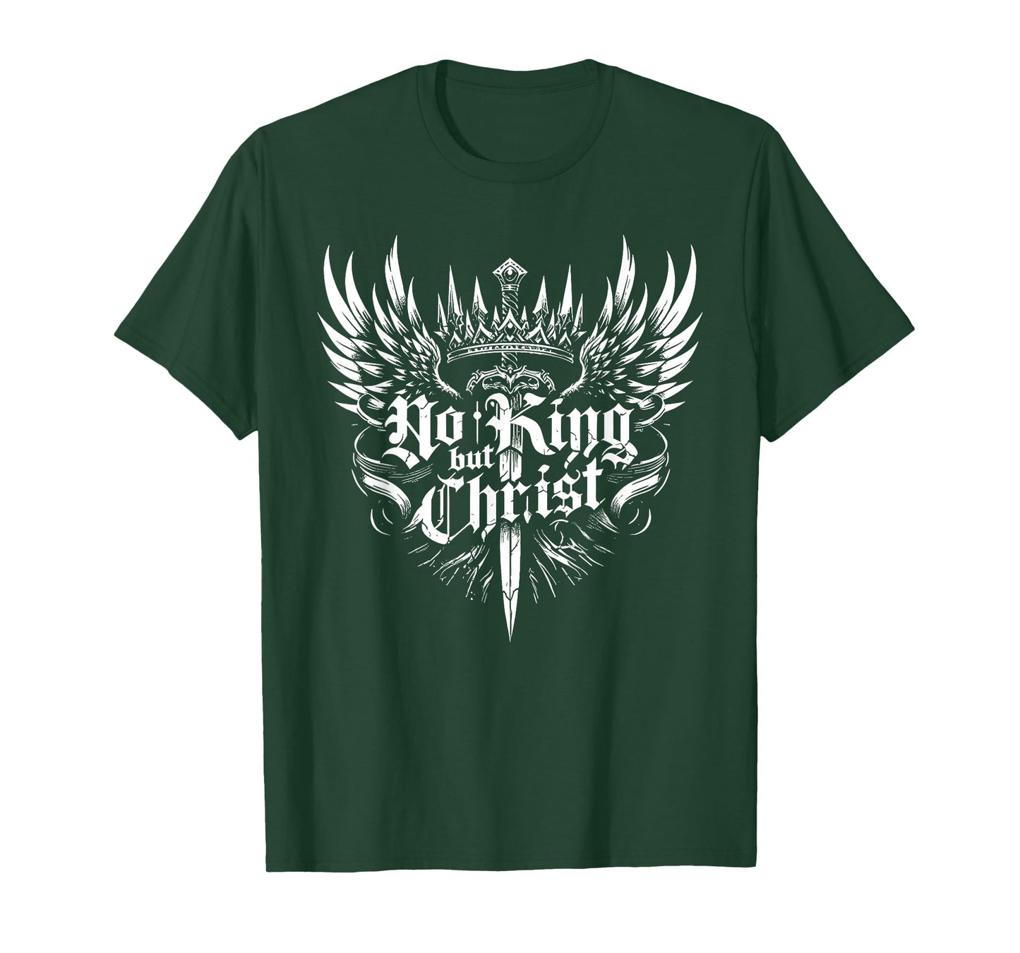 No King But Christ Christian Faith Jesus Religious T-Shirt