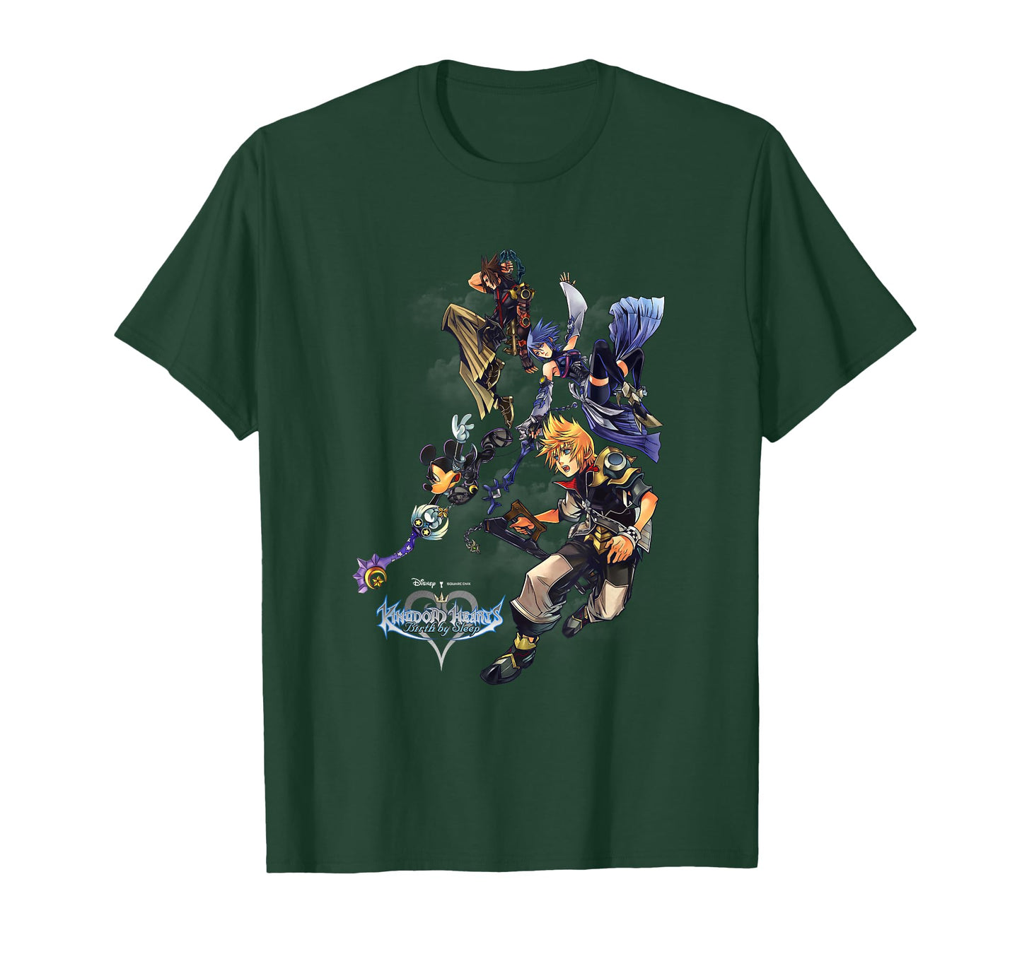 Disney Kingdom Hearts Mickey & Heroes Falling Group Shot T-Shirt