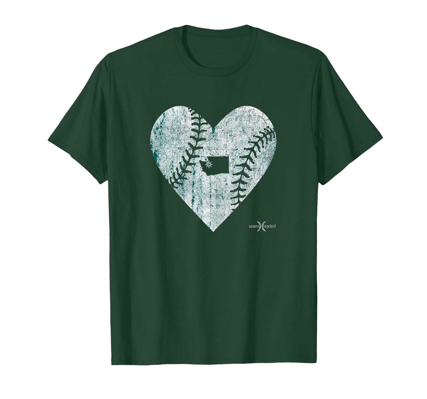Vintage Seattle Baseball Heart T-Shirt