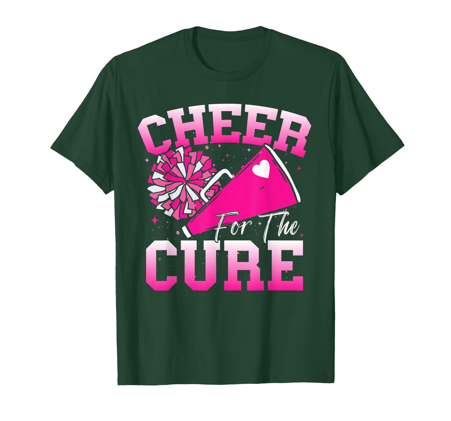 Cheer For The Cure Sport Breast Cancer Awareness Cheerleader T-Shirt
