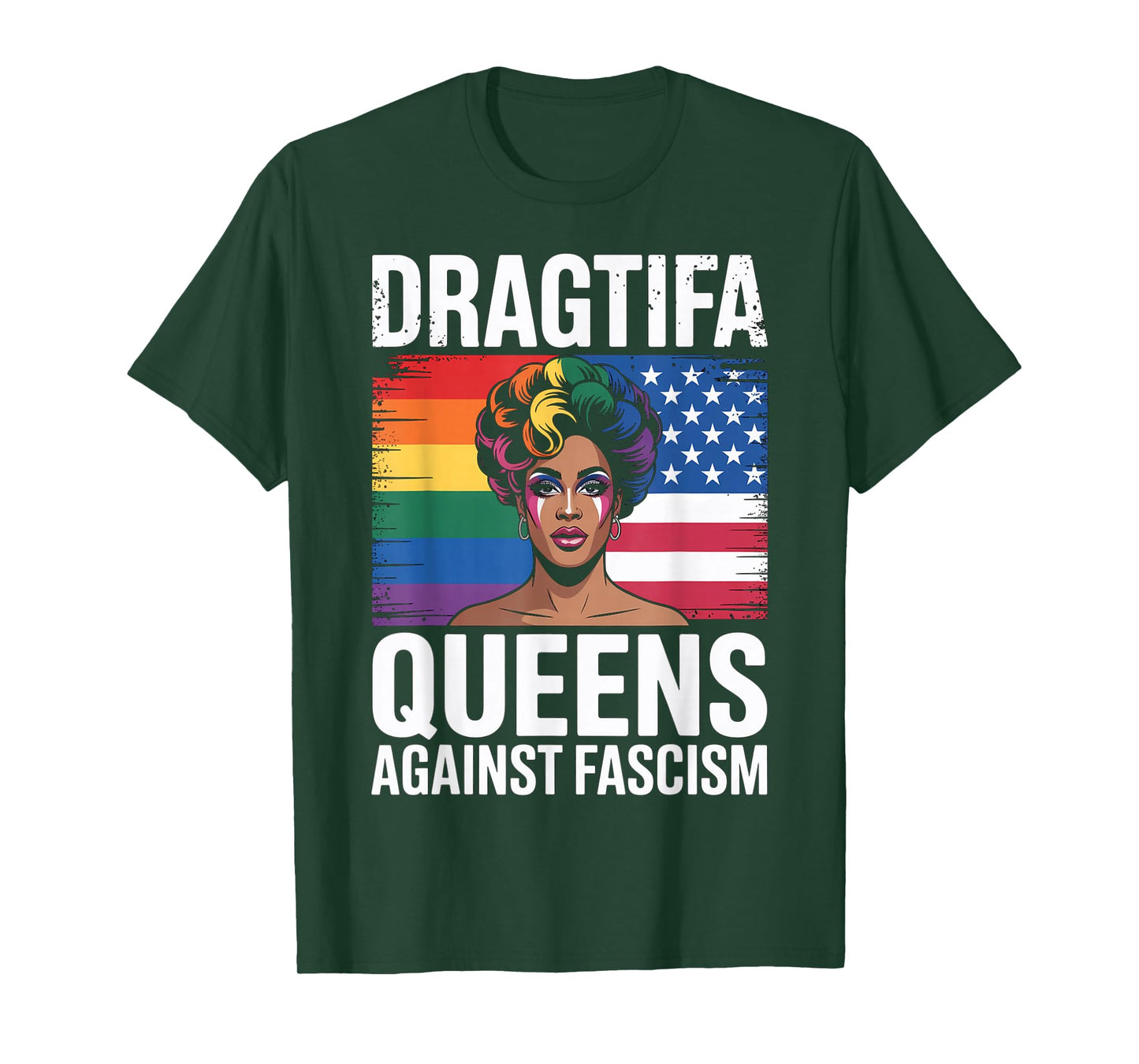 Dragtifa Black Queens Against Fascism Resist No Kings LGBTQ T-Shirt