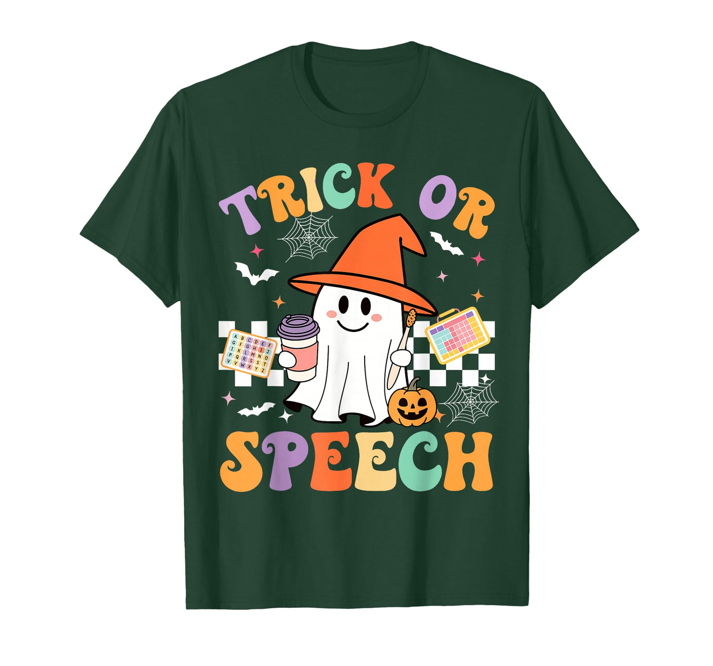 Trick Or Speech Halloween SLP Retro Speech Therapy Halloween T-Shirt