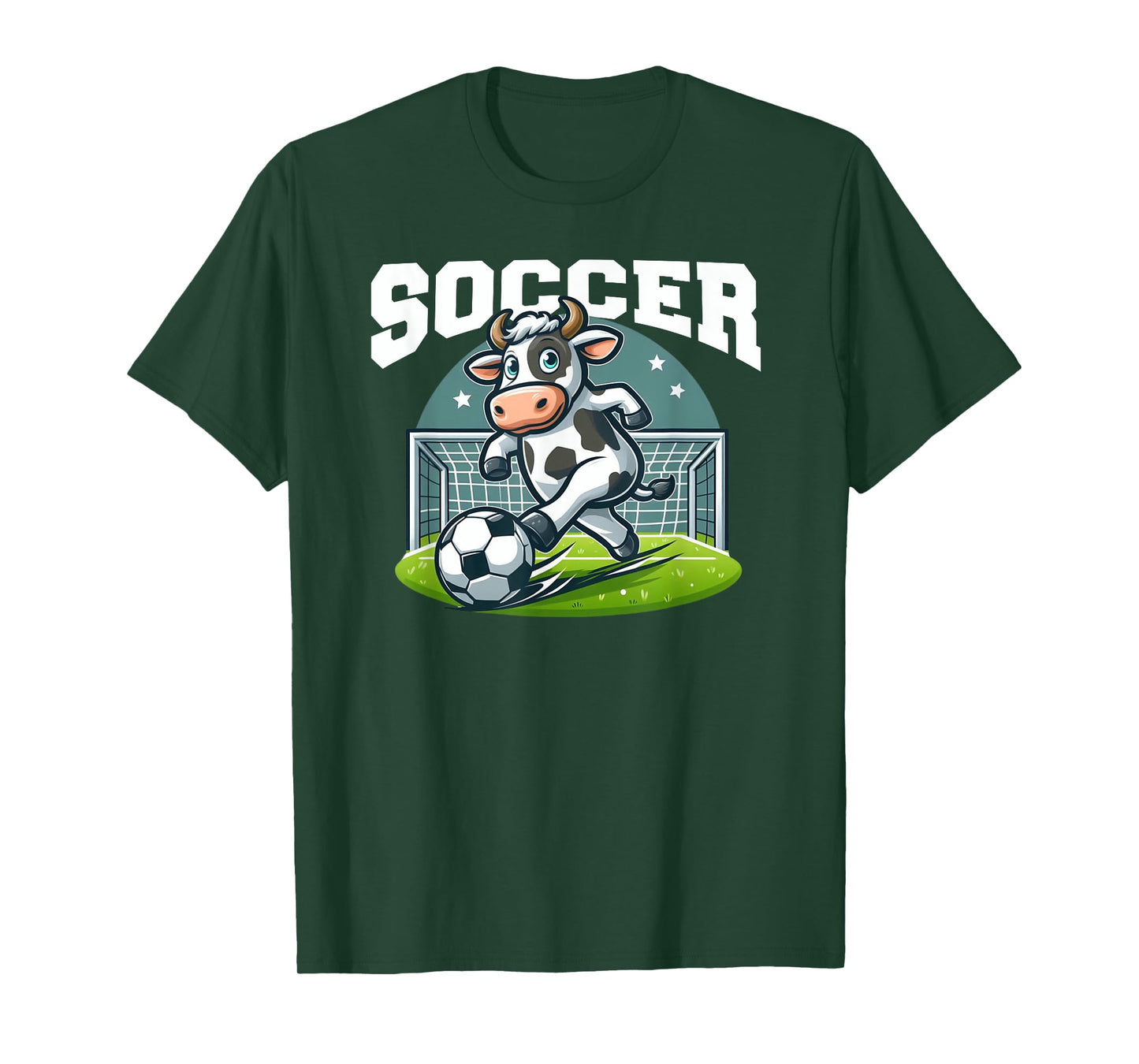 Soccer Cow Playing Soccer Games T-Shirt