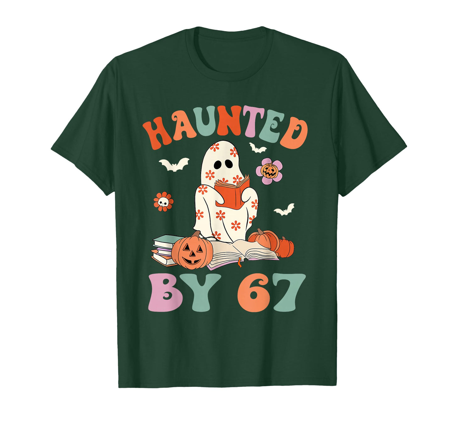 Haunted by 6-7 Meme Saying 6 7 Six Seven Boo Ghost Halloween T-Shirt