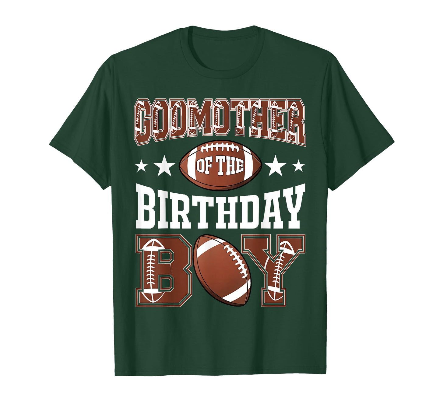 GodMother Of The Birthday Boy Football Game Day T-Shirt