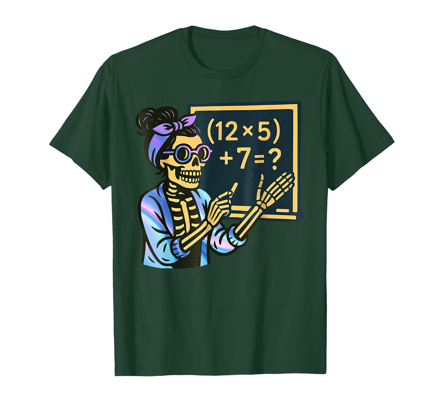 Halloween Teacher Six Seven Meme 6 7 Skeleton Spooky Costume T-Shirt
