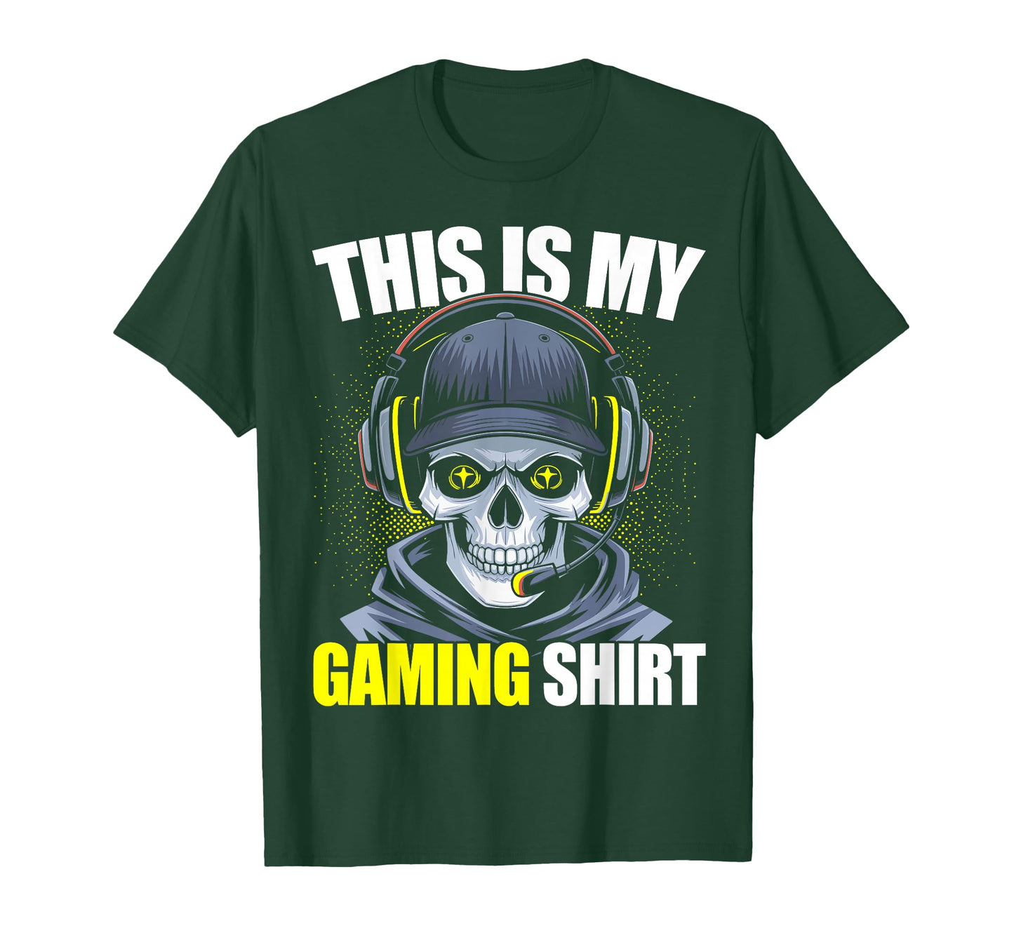Cool Gamer Skeleton Gaming Video Games Unisex-Child Classic Fit Black Gaming T-Shirt