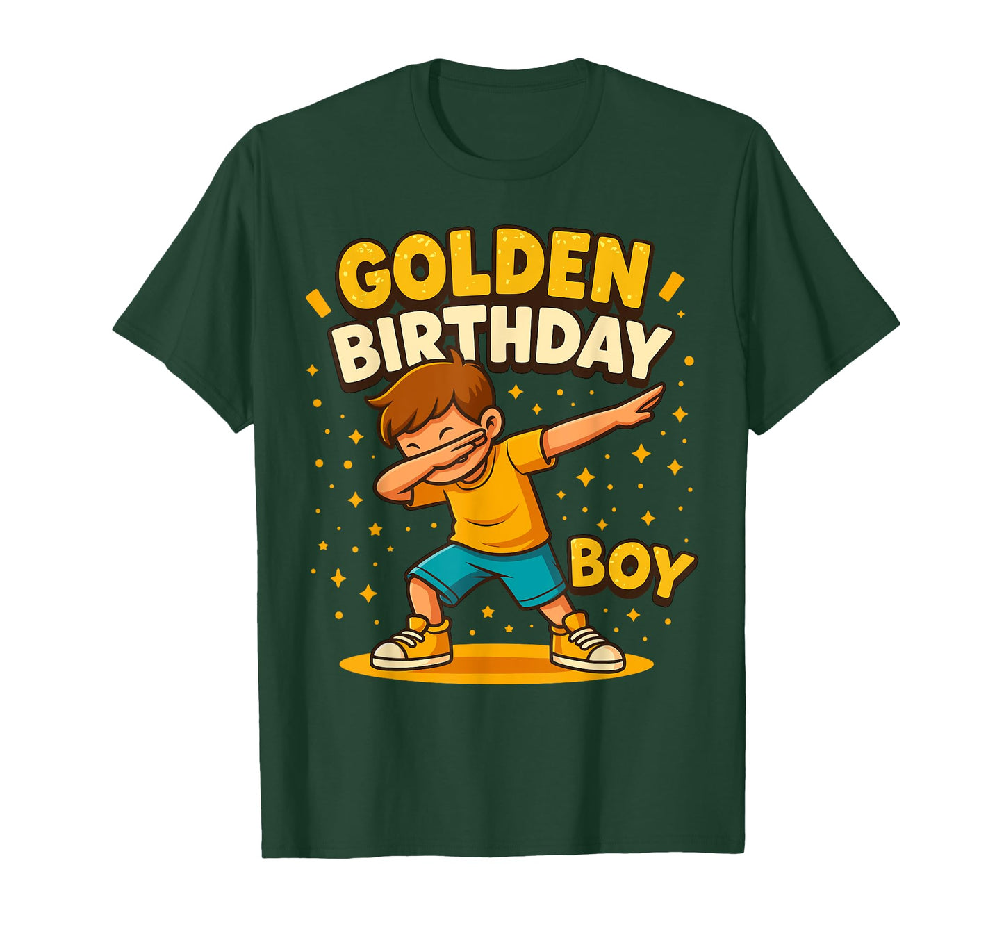 Golden Birthday Boys Bday Toddlers Birthday Party Decoration T-Shirt