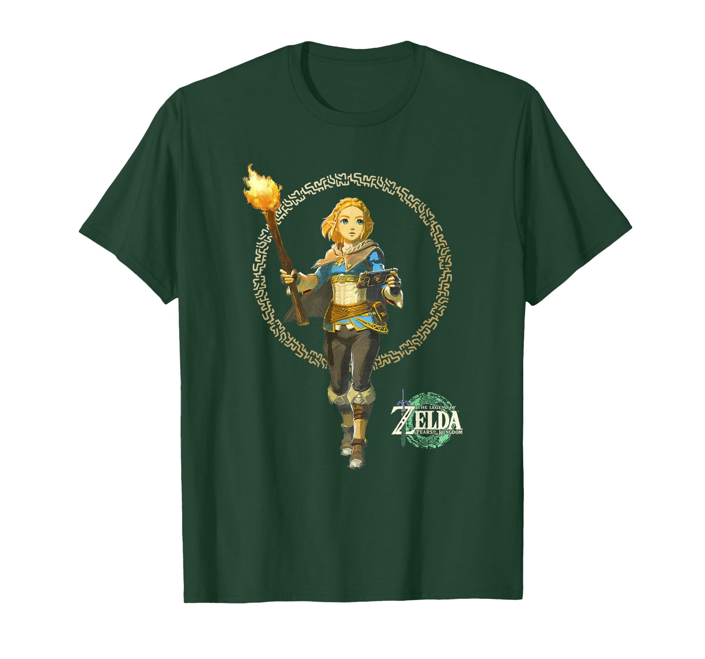 The Legend of Zelda Tears Of The Kingdom Zelda Runes Circle T-Shirt