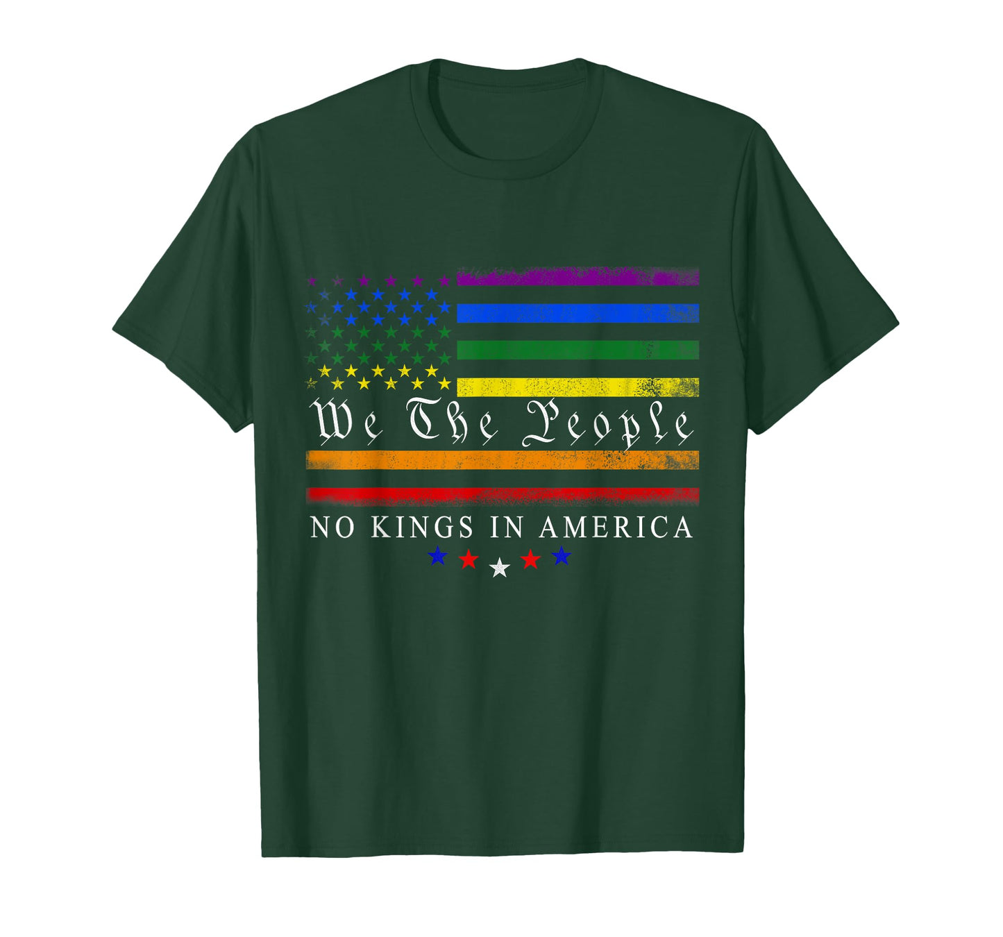 No Kings In America We The People Political LGBTQ Men Women T-Shirt